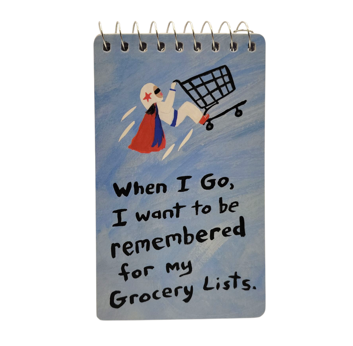 When I Go Grocery Lists 3x5 Spiral Notebook
