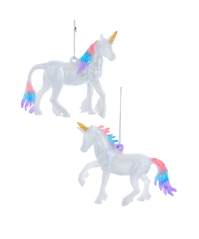 Unicorn White Pastel Ornament