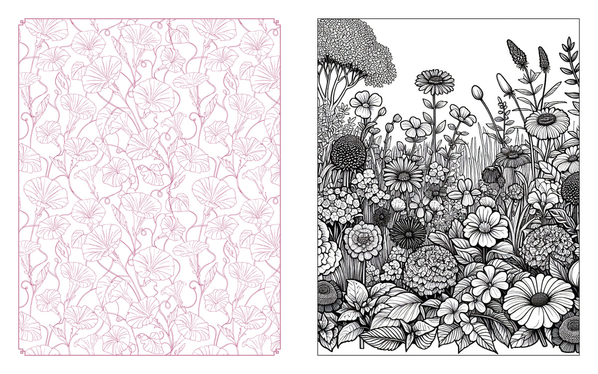 Wildflowers In Bloom Coloring Book