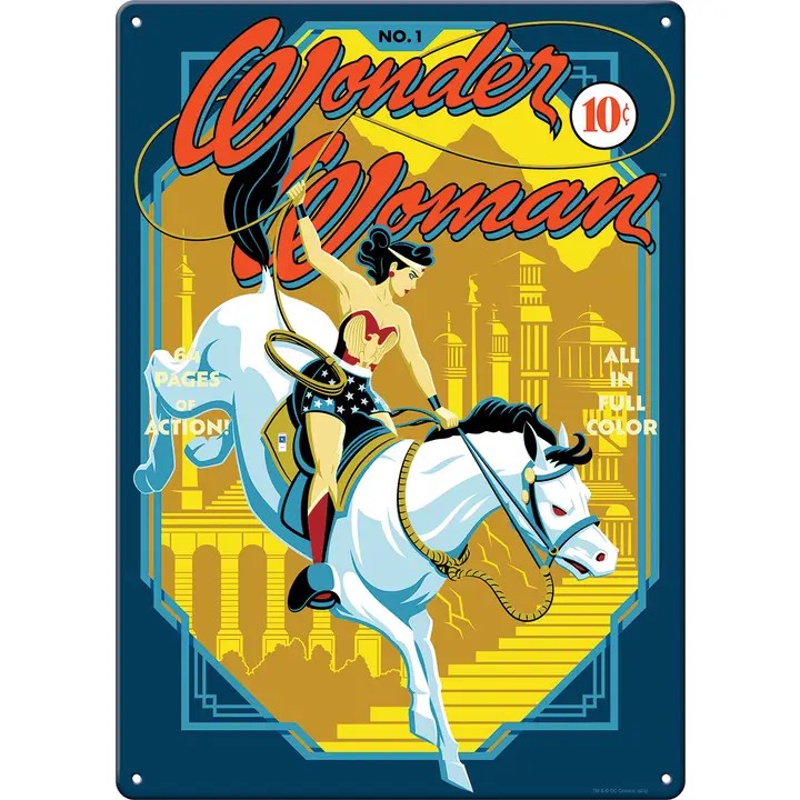 DC Comics Wonder Woman Classic Comic Metal Sign