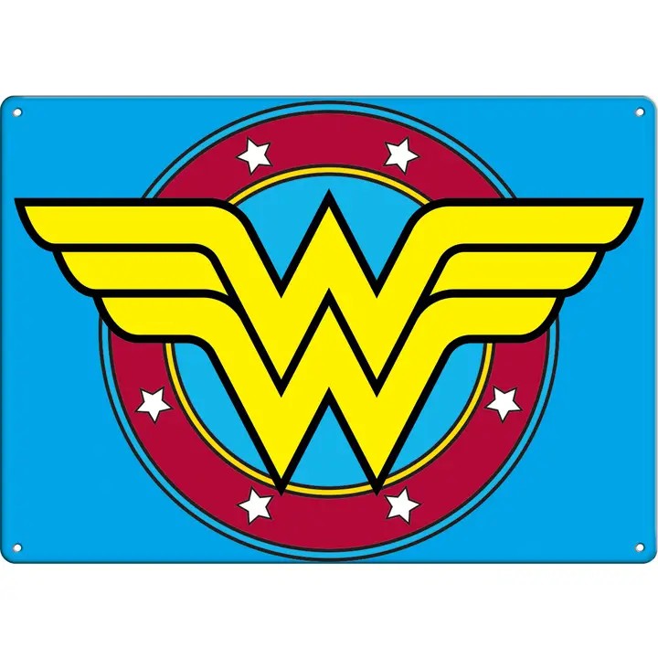 DC Comics Wonder Woman Logo Metal Sign