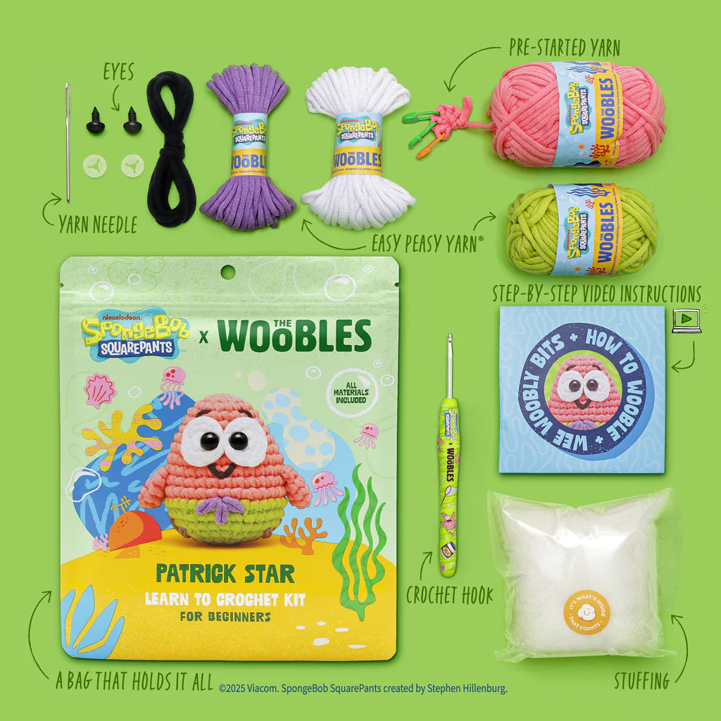 Woobles Patrick Star Beginner Crochet Kit