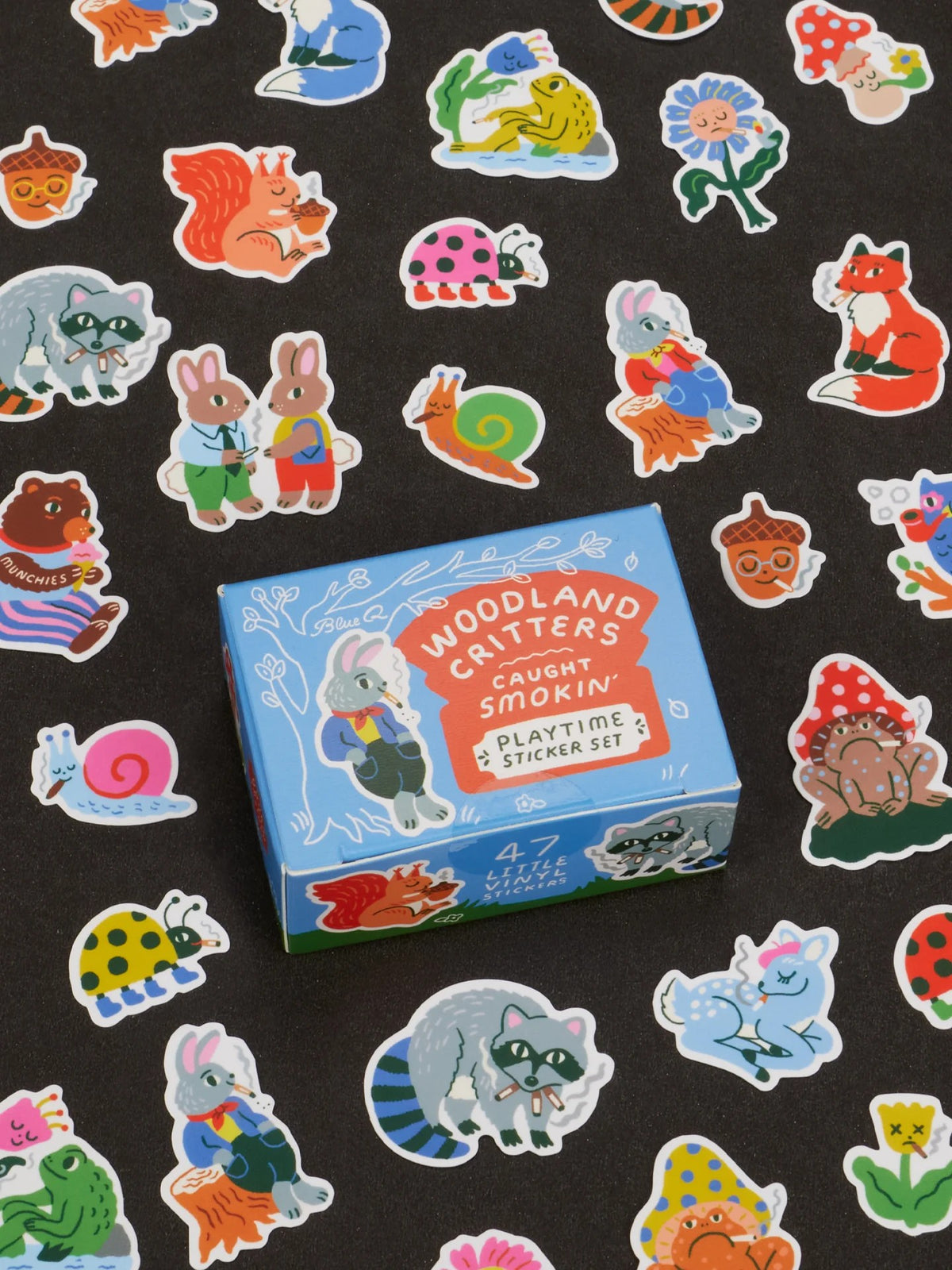 Woodland Critters Caught Smokin Sticker Set