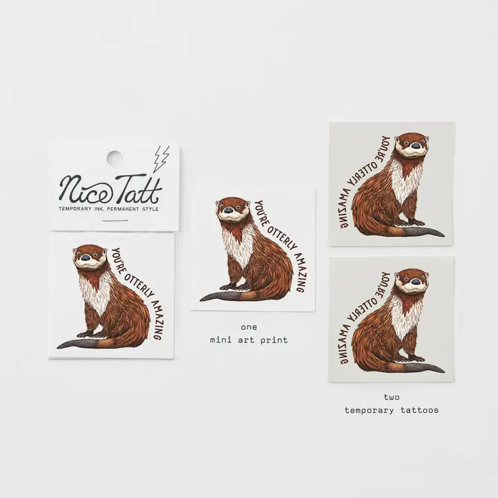 You're Otterly Amazing Nice Tatt Temporary Tattoo