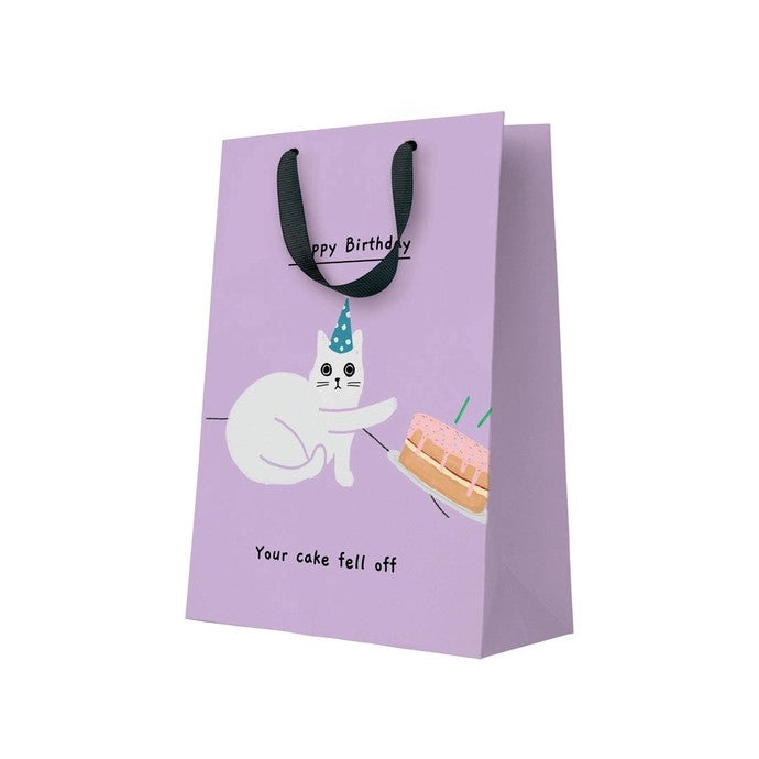 Your Cake Fell Off Cat Birthday Large Gift Bag