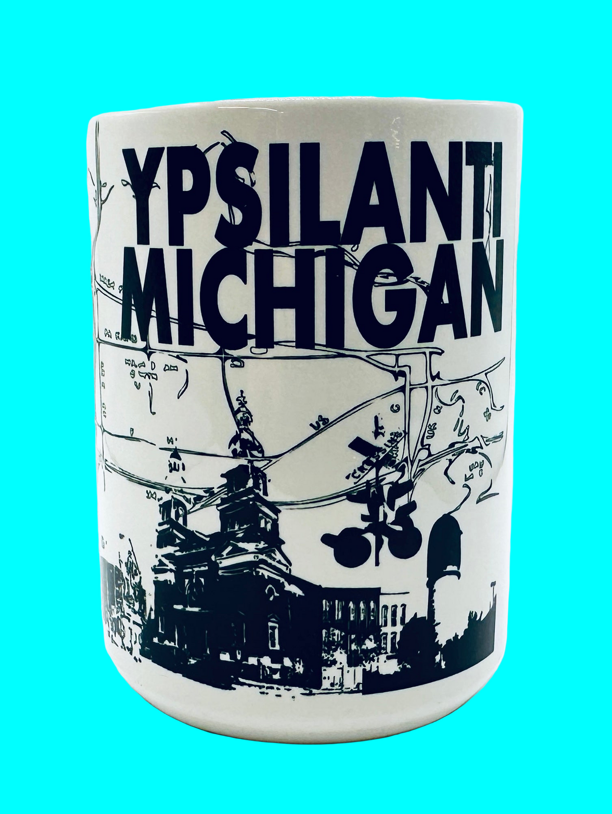 Ypsilanti Michigan Map Mug