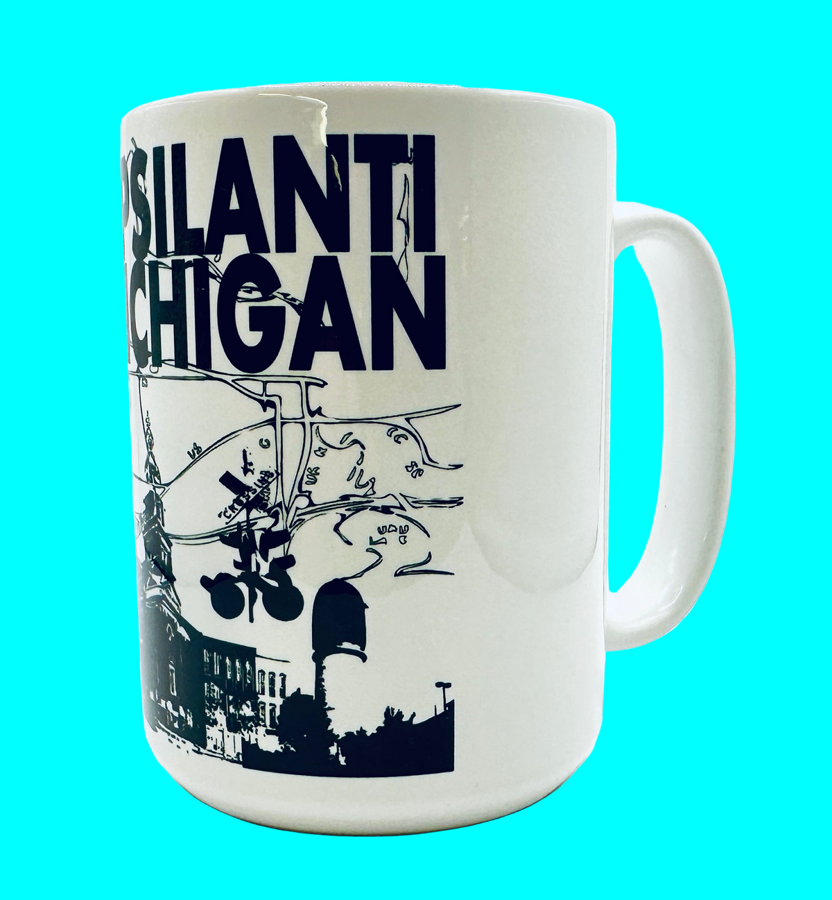 Ypsilanti Michigan Map Mug