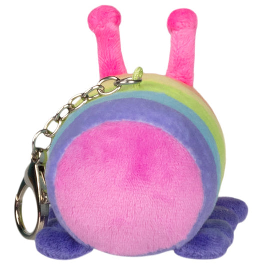 Micro Rainbow Caterpillar Plush Keychain 5"
