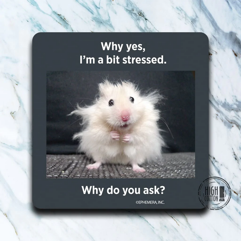 I'm Stressed Why Do You Ask Hamster Coaster