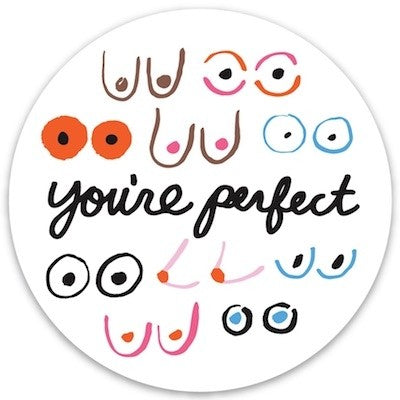 You're Perfect Boobs Die Cut Sticker
