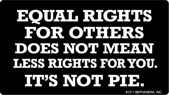 Equal Rights For Others Bumper Sticker