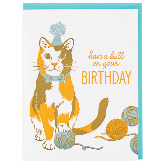Card Calico Cat Birthday