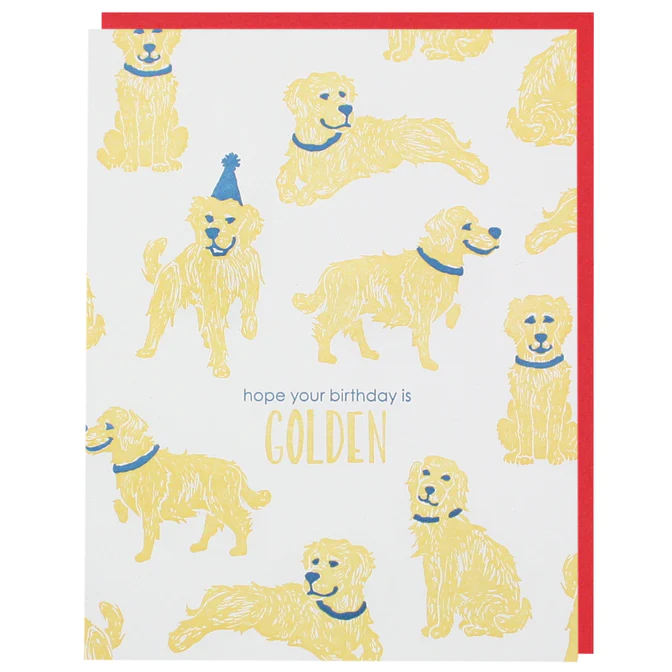 Card Golden Retriever Birthday