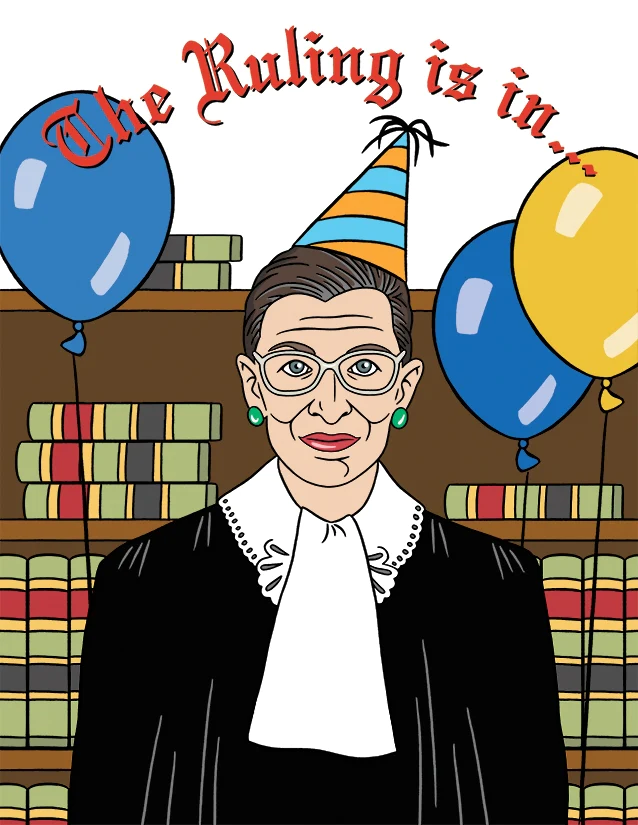 Card Ruth Bader Ginsburg Supreme Birthday