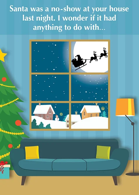 Card Santa Was A No Show Christmas