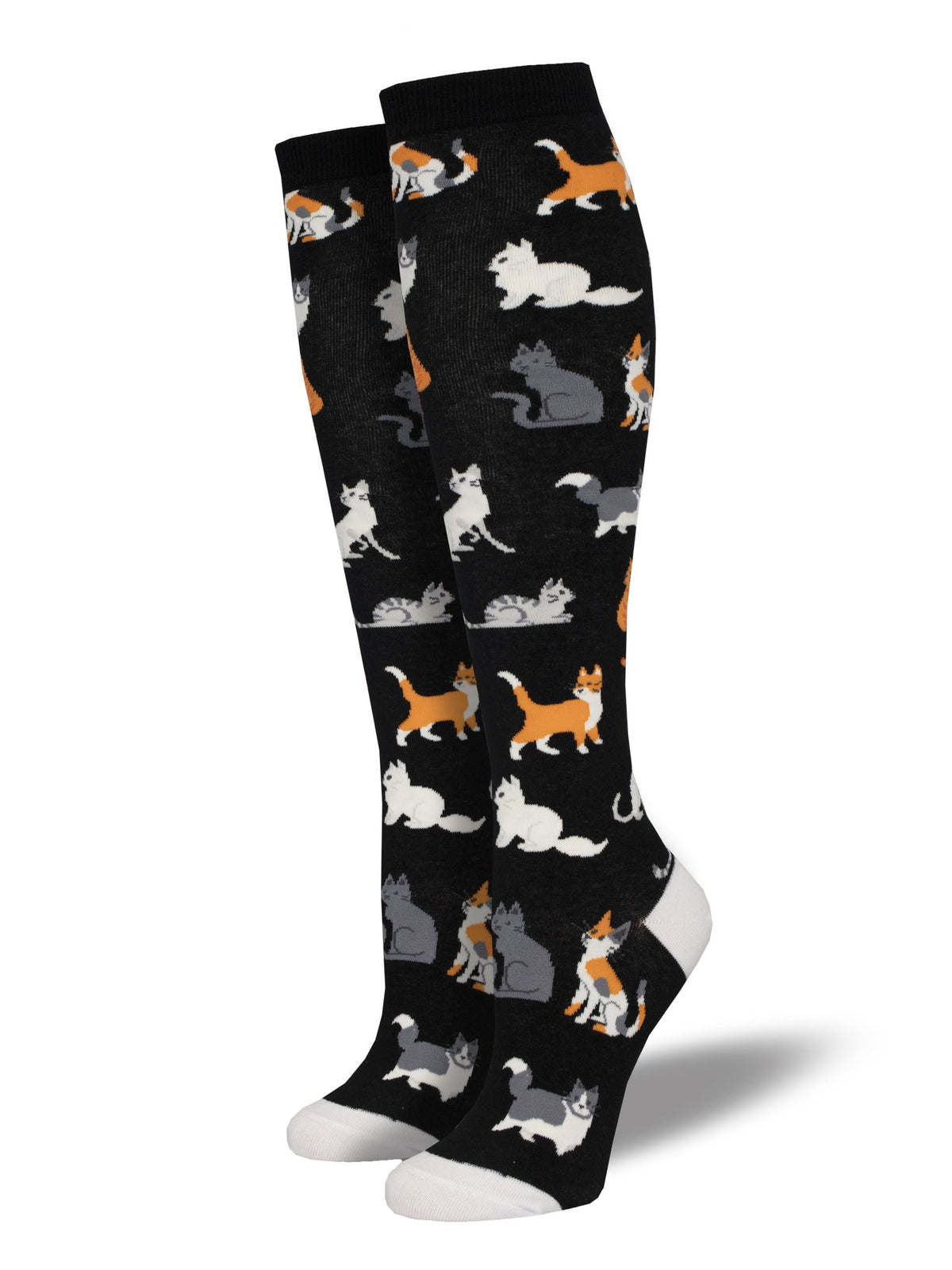 Cat's Meow Women's Knee High Socks Black