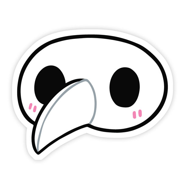 Cute Plague Doctor Mask Sticker 3"