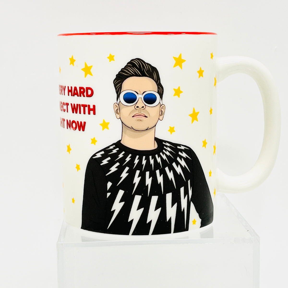 David Trying Hard Not To Connect Mug Schitt's Creek