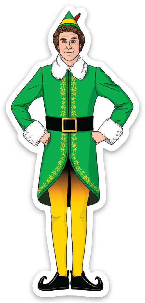 Elf Die Cut Sticker