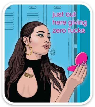 Maddy Zero Fucks Die Cut Sticker Euphoria