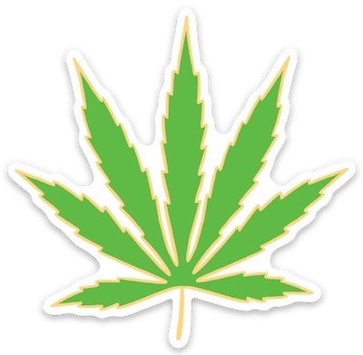 Pot Leaf Die Cut Sticker