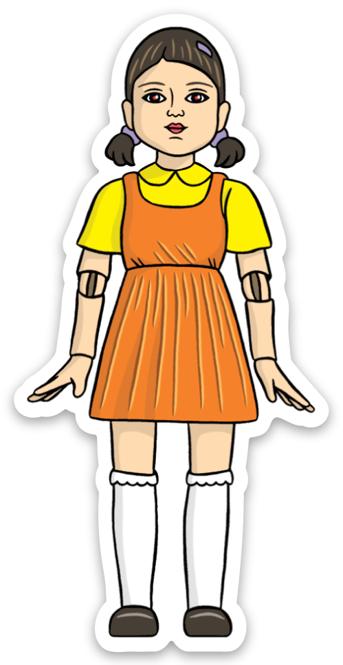 Squid Game Doll Die Cut Sticker