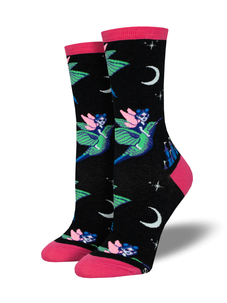Fairy Castle Women's Crew Socks Black