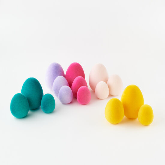 Flocked Egg Assorted Large 8"