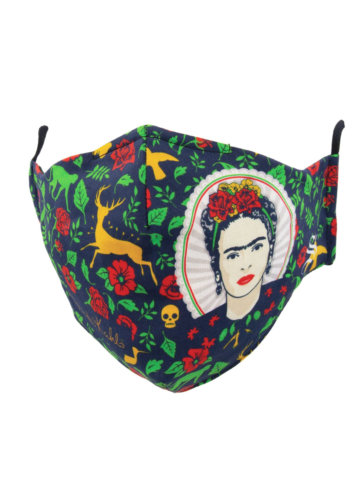 Frida Kahlo Face Mask Navy