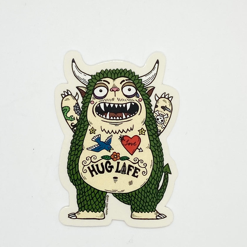 Hug Life Monster Sugar Skull Sticker