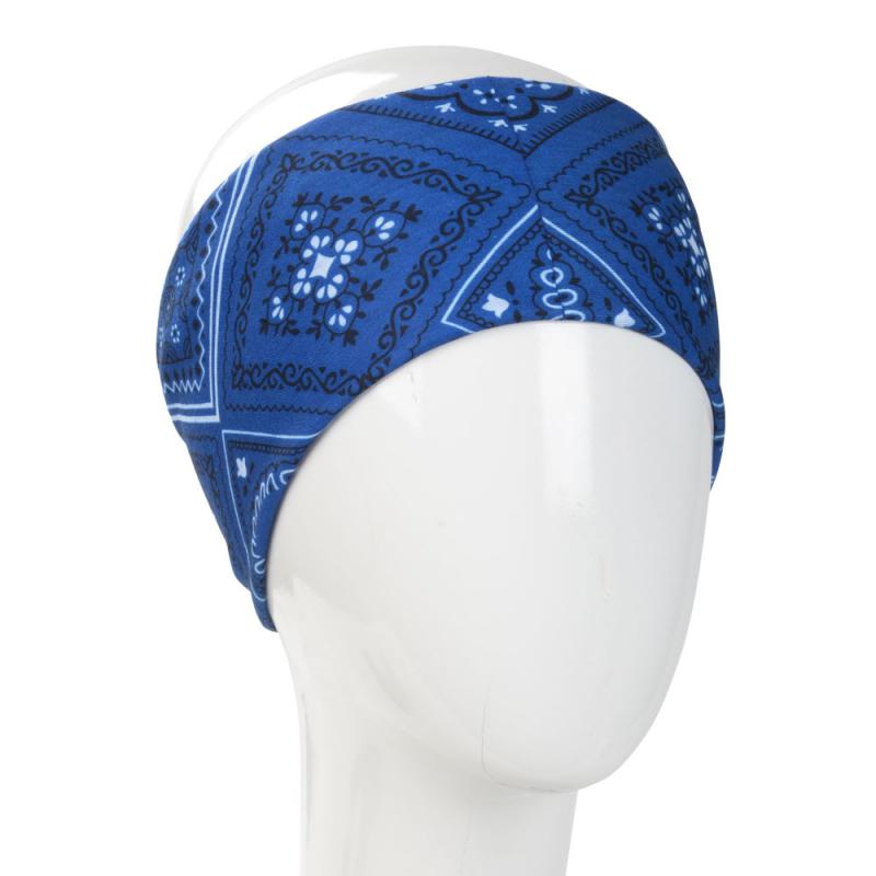 Infinity Blue Paisley Bandana Full Size