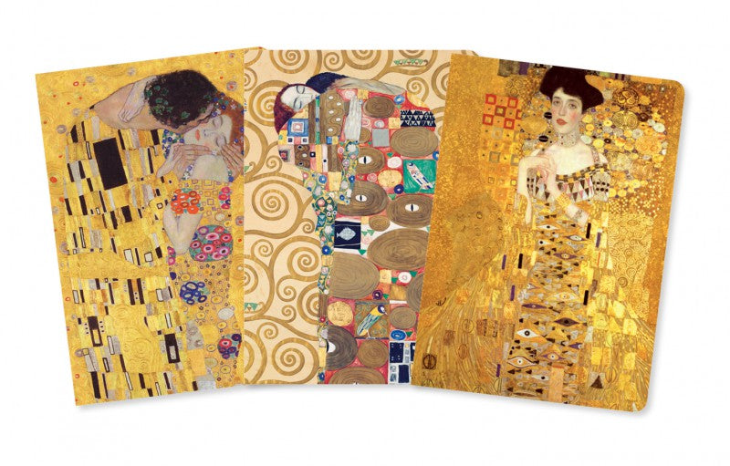 Gustav Klimt Set Of Three Mini Notebooks