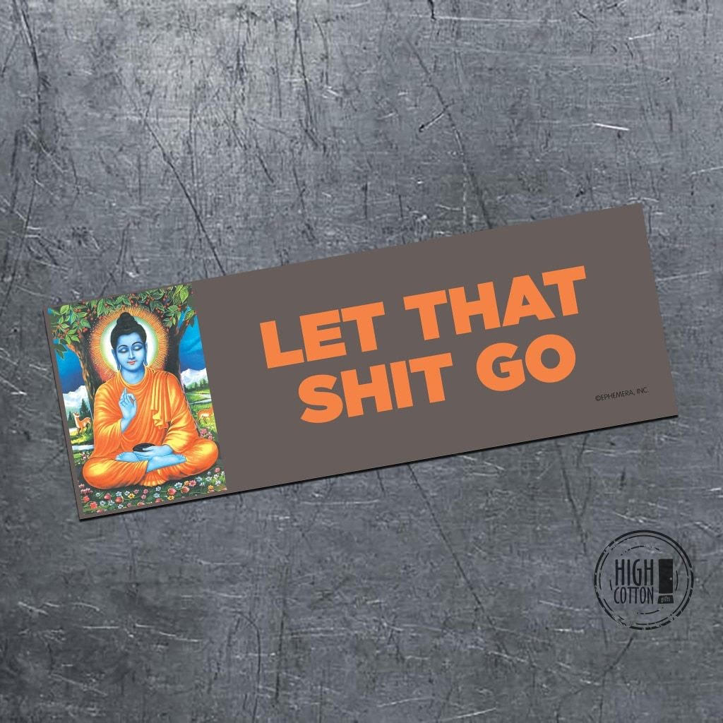 Let That Shit Go Magnetic Bumper Sticker