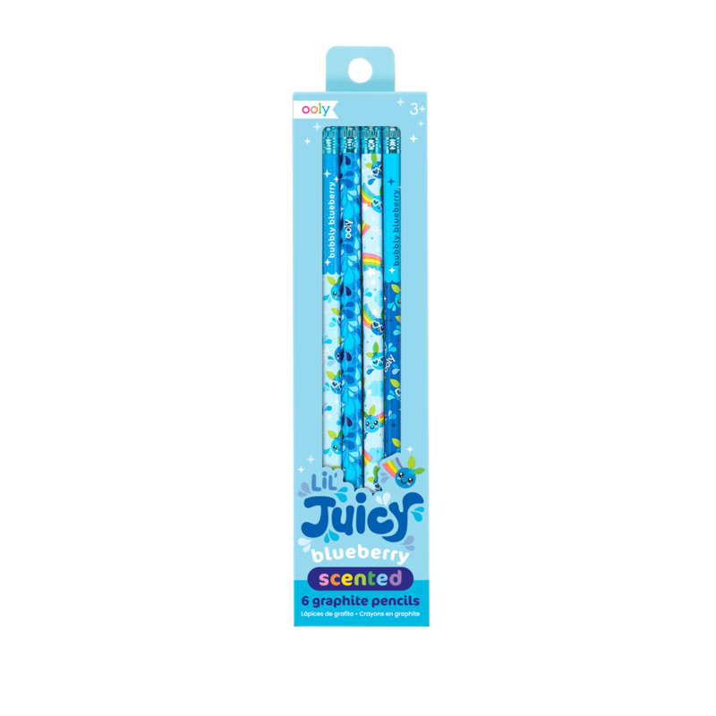 Lil' Juicy Blueberry Scented 6 Graphite Pencils