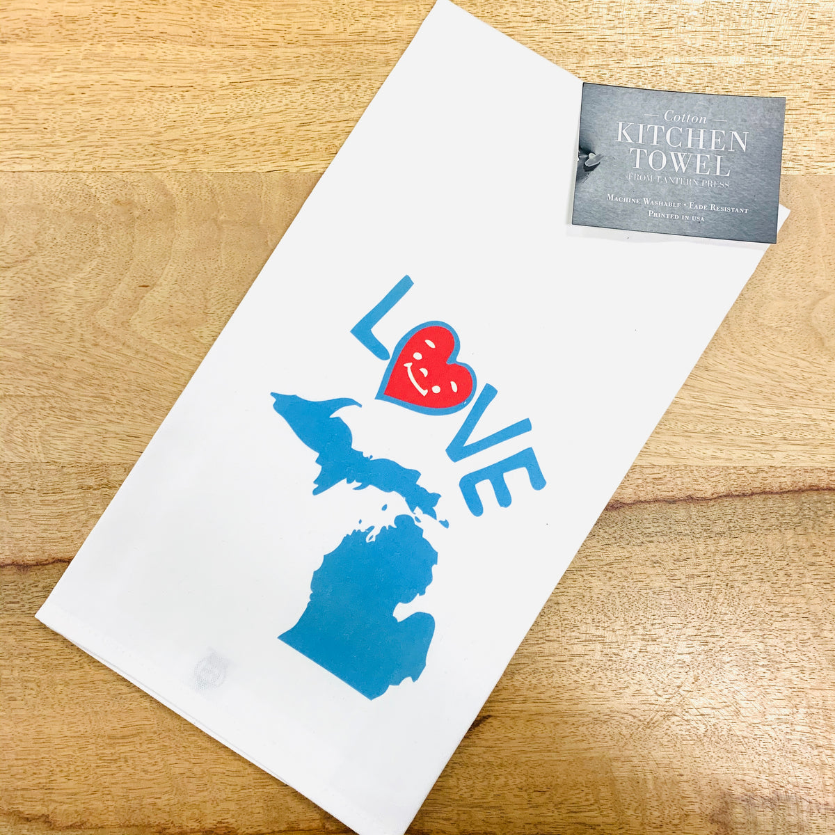 Love Michigan Dish Towel