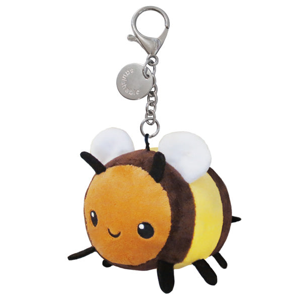 Micro Fuzzy Bumblebee Plush Keychain 3"