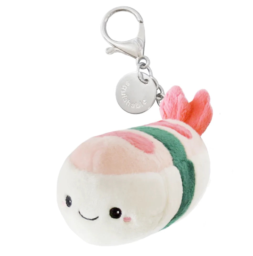 Micro Shrimp Sushi Plush Keychain 4"