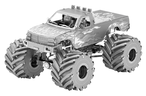 Monster Truck Flame Metal Model