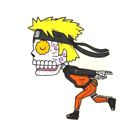 Naruto Sugar Skull Sticker