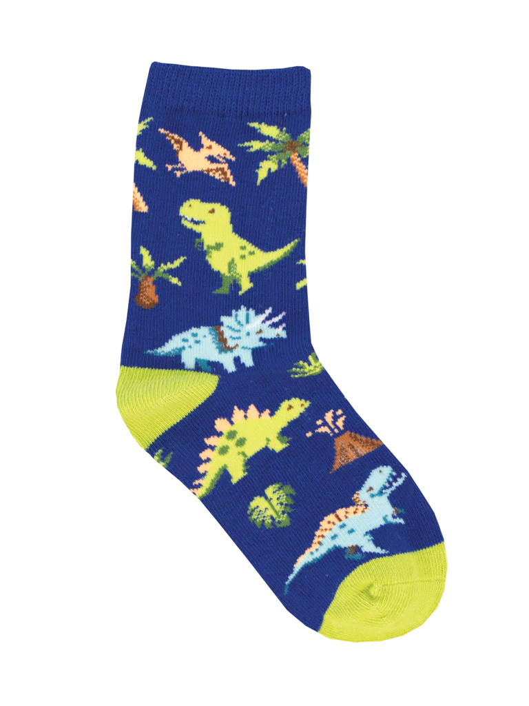 Nervous Rex Kid's Socks Navy (4-7 Years)