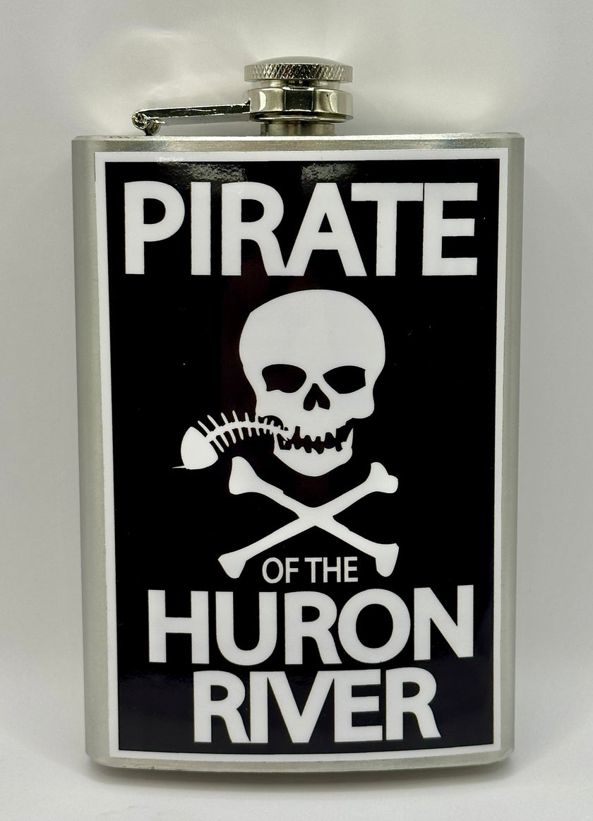 Pirate Of The Huron River Flask