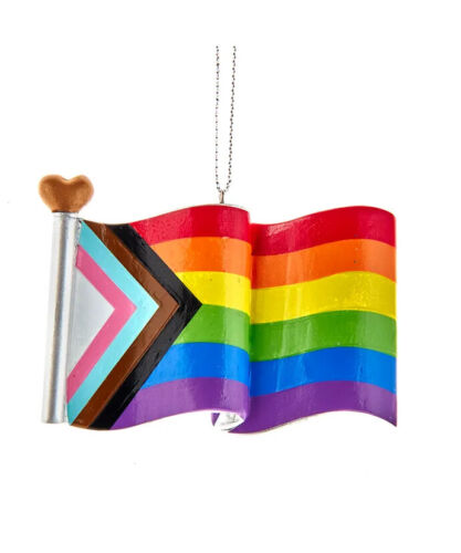 Progress Pride Flag Resin Ornament