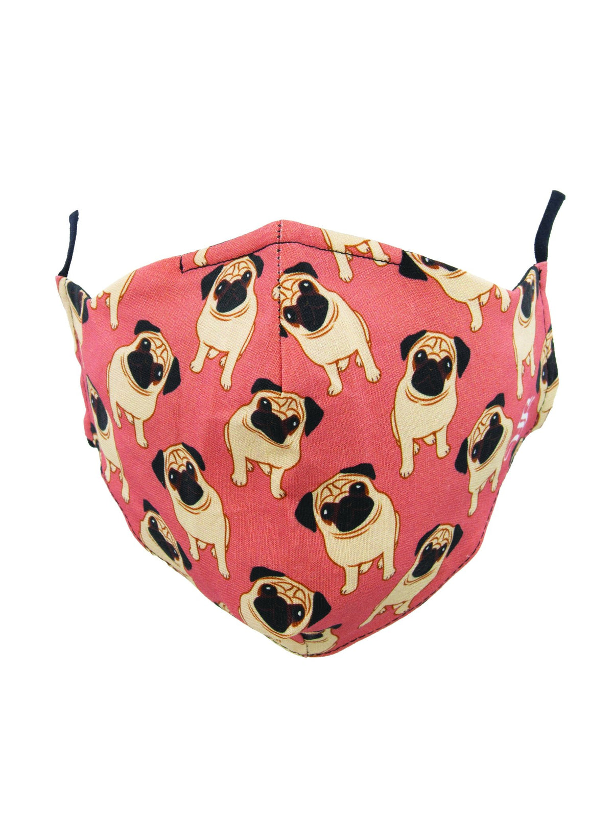 Pugs Face Mask Peach