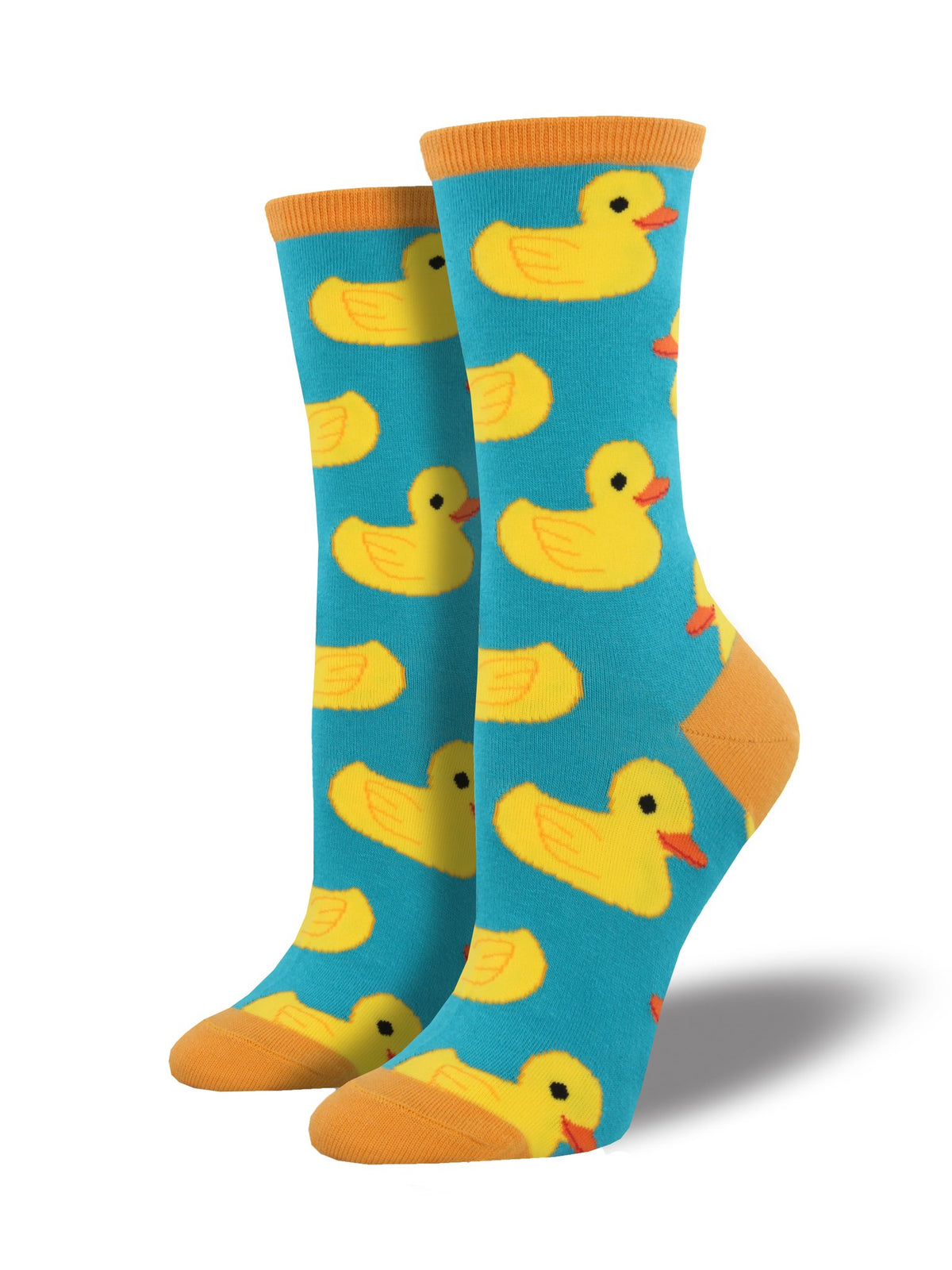 Rubber Ducky Women's Crew Socks Turquoise