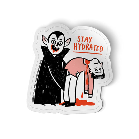 Stay Hydrated Vampire Sticker