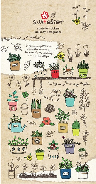 Fragrance Plants Gel Epoxy Stickers Suatelier