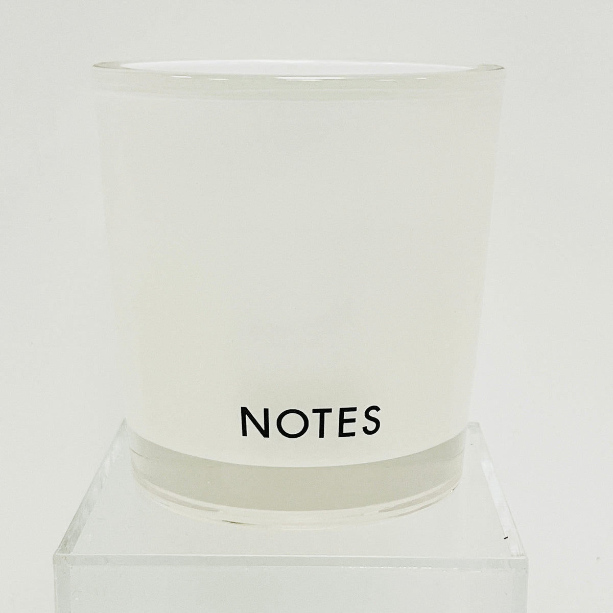 White Starter Candle Glass