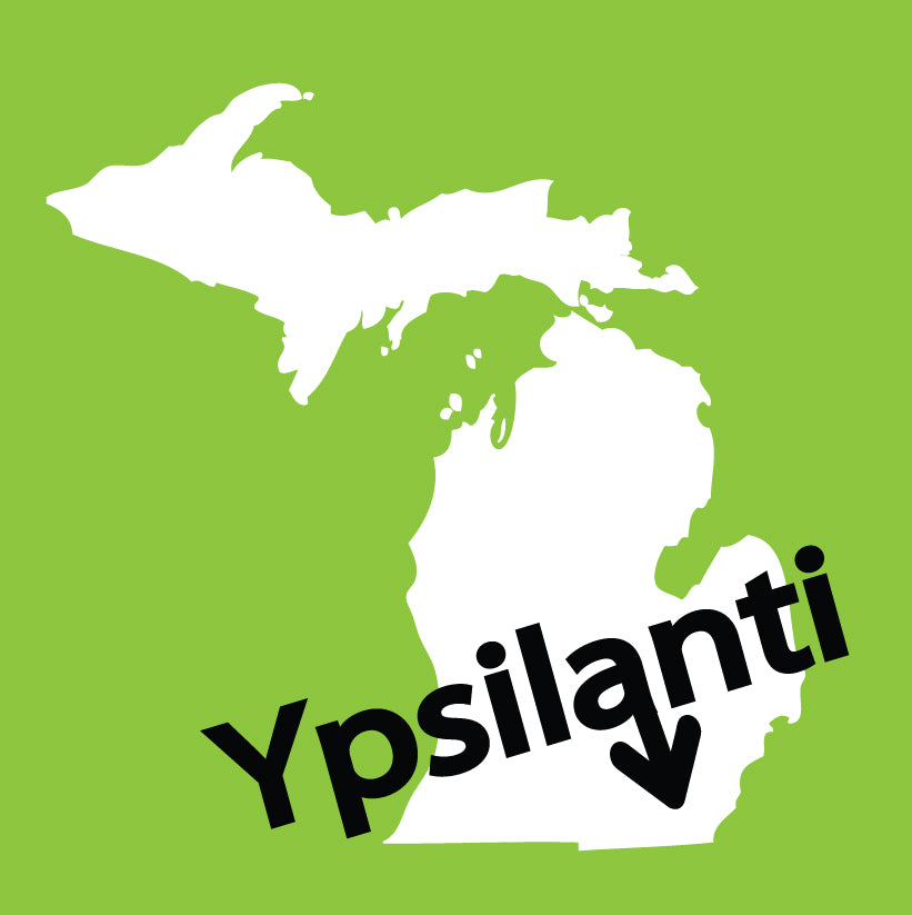 Ypsilanti Arrow Green Sticker